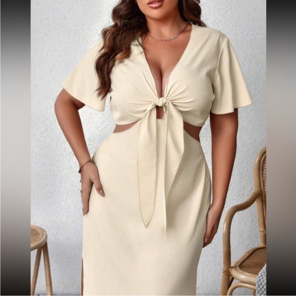 Boho cut out knot front maxi dress - Picture 6 of 10